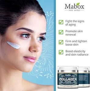 Key Benefits1. Boosts Collagen Production – Helps improve skin elasticity and firmness, reducing sagging over time.
2. Reduces Fine Lines & Wrinkles – Smooths out aging signs for a youthful and radiant complexion.
3. Deeply Hydrates & Locks in Moisture – Hyaluronic acid and vitamin E provide long-lasting hydration, preventing dryness.
4. Brightens & Evens Skin Tone – Fades dark spots, dullness, and hyperpigmentation, leaving skin glowing.
5. Protects Against Environmental Damage – The day cream shields skin from UV rays, pollution, and free radicals.
6. Repairs & Rejuvenates Overnight – The night cream enhances cell renewal and skin recovery while you sleep.
7. Non-Greasy & Fast Absorbing – Lightweight texture that feels smooth without clogging pores.